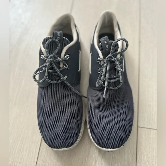 Sperry 7 Seas 3 Eye Lace Up Shoes STS15526 Size 8.5 Grey Men's Boat Sneakers - Picture 1 of 6